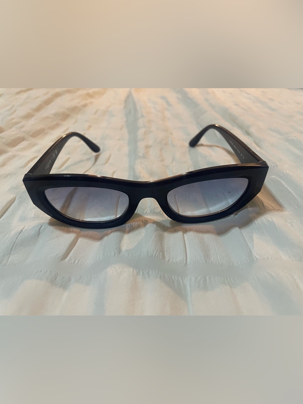 Vogue Eyewear Black Slim Catseye Sunglasses